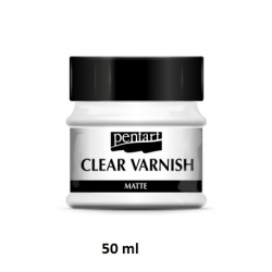 PENTART LAKIER SZYBKOSCHNĄCY ROZPUSZCZALNIKOWY MATOWY 50ml, CLEAR VARNISH / MATT / 2434